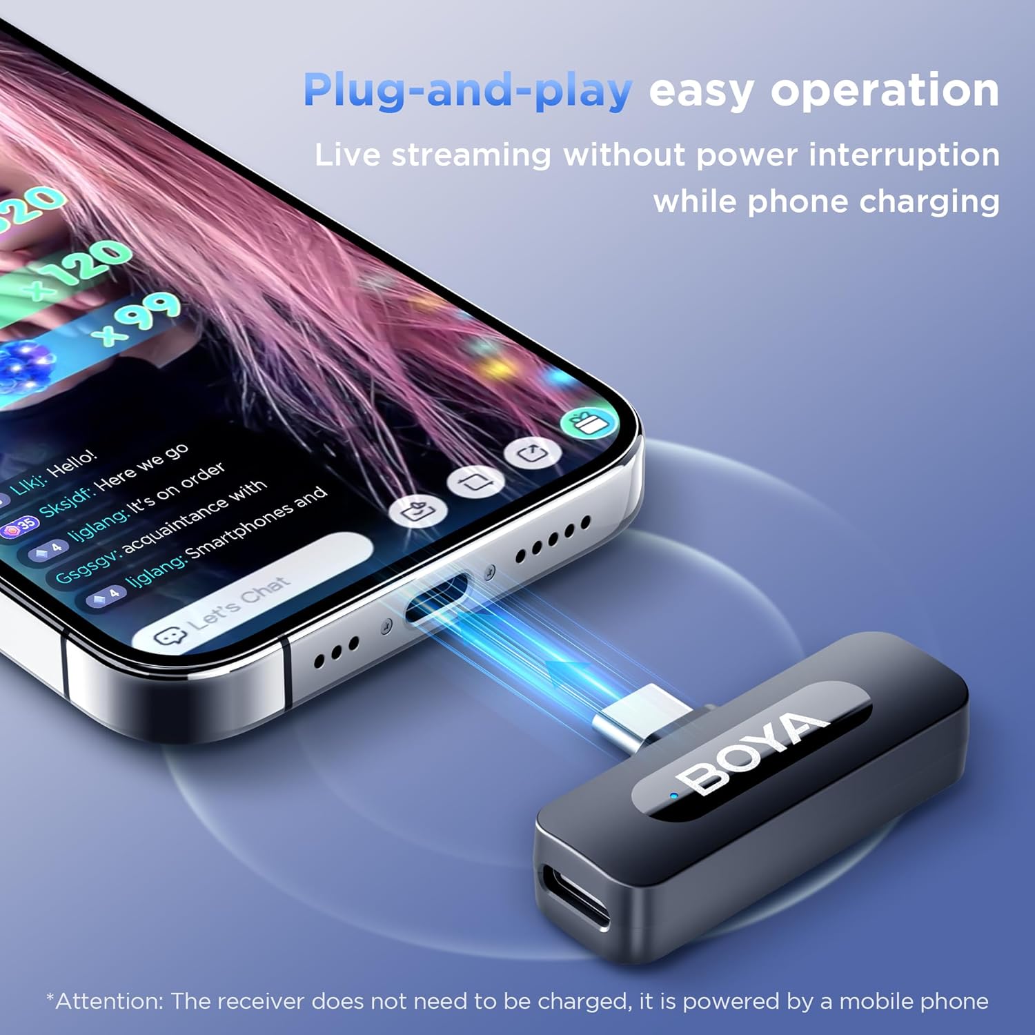 BOYA 2.4GHZ Wireless Microphone System Compatible With Type-C Devices BOYA 2.4GHZ Wireless Microphone System Compatible With Type-C Devices